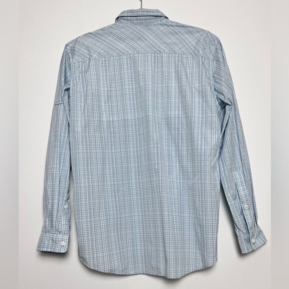 EXFFICIO Men's Blue Vented Outdoor Sportsman Long Sleeve Button Down Shirt Sz XL - Picture 2 of 7